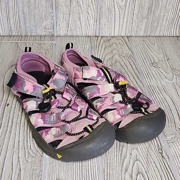 Keen Newport Pink Camo Hking Sandals Kids Size 3 - Picture 10 of 12